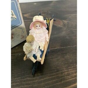 Vintage Jan HargaraRetire Tiny Treasures Figurine May And Joseph’s Cart Buggy II